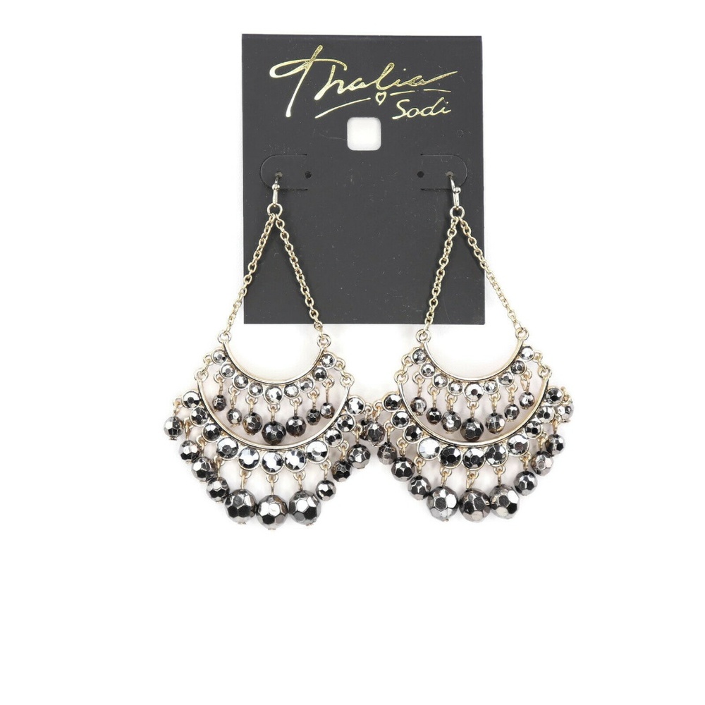 Thalia Sodi Gold-Tone Crystal Swing Chandelier Ear‎